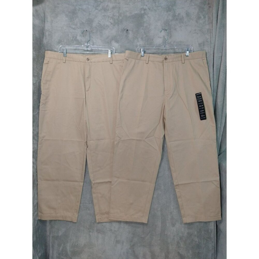 Architect Pants Mens 38x29 Beige Chino Classic Fit Wrinkle Resistant Lot of 2